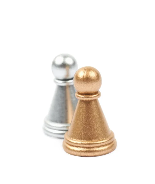 Two chess pawns isolated — Stock Photo, Image