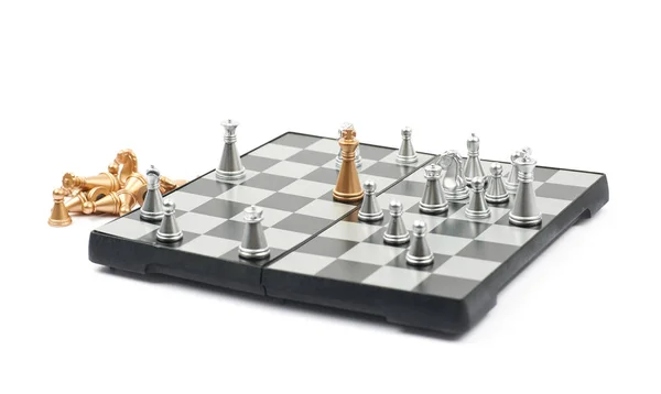 Schackmatt på ett bräde — Stockfoto
