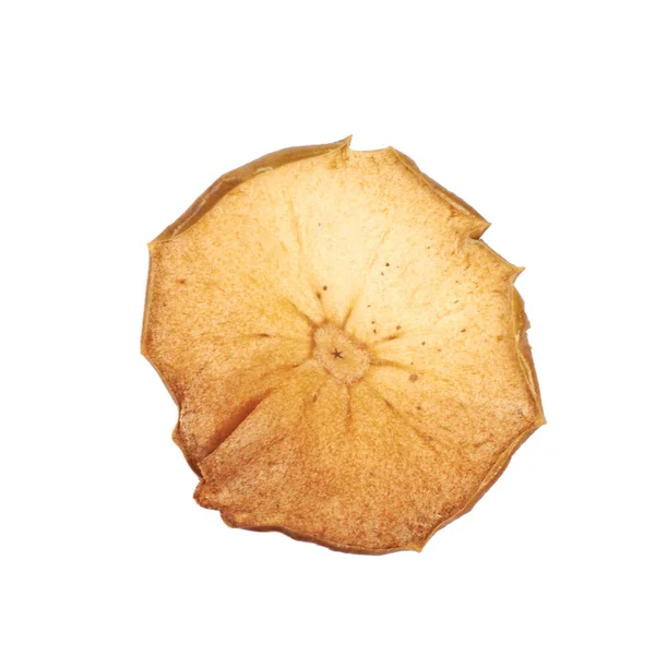 Dried slice of apple chips isolated — Stock Photo, Image