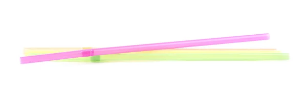 Poucas palhinhas coloridas isoladas — Fotografia de Stock