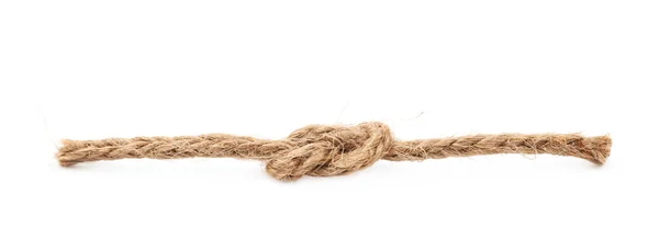 Knot on a rope string isolated — Stock Photo, Image