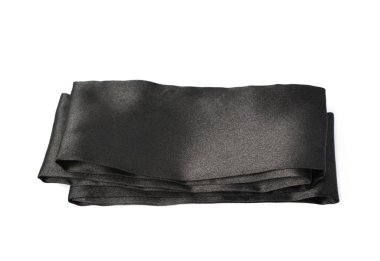 Saten kumaş izole katlanmış şerit