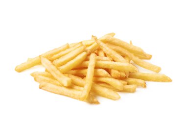 Bir patates kızartması izole yığını