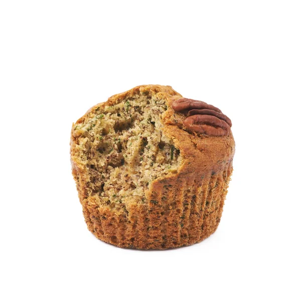Pecan nut muffin isolated — Stock Photo, Image