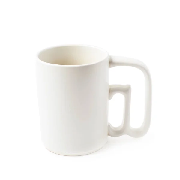 Taza de cerámica blanca de café aislado —  Fotos de Stock