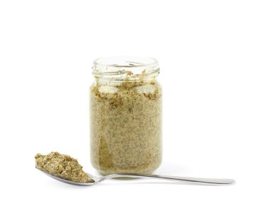 İtalyan pesto izole Cam Kavanoz