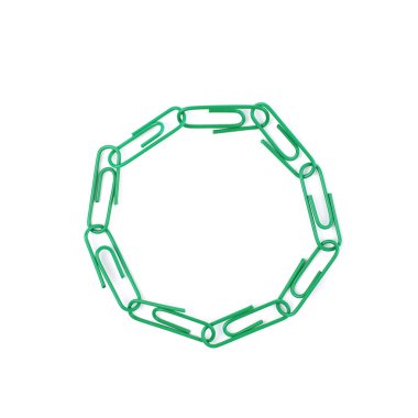 Office klipleri yapılmış yuvarlak çerçeve