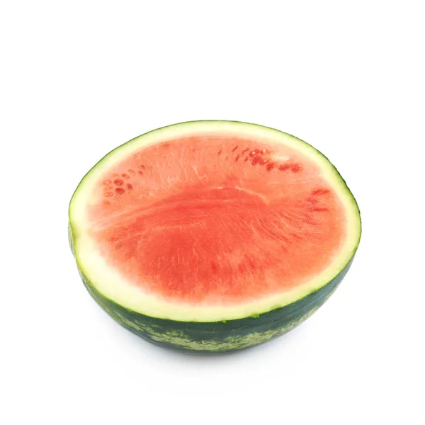 Metade de uma melancia isolada — Fotografia de Stock