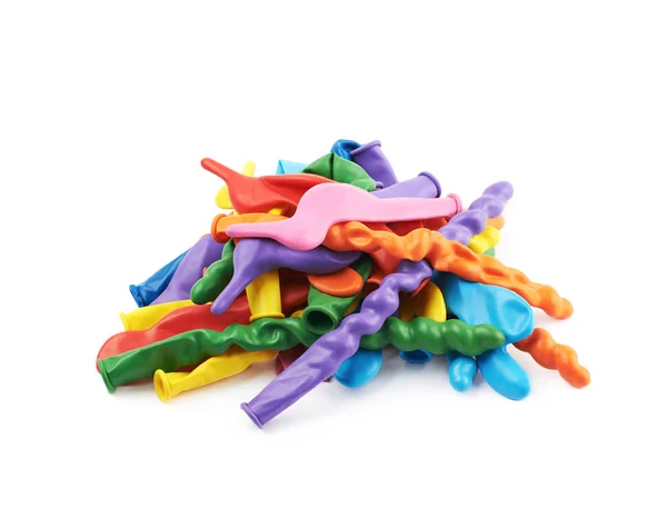 Pile of multiple unblown balloons isolated — Stock Photo, Image