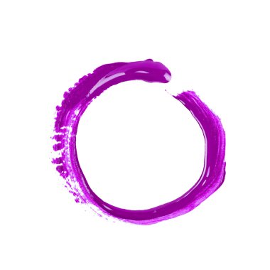 İzole bir boya vuruş ile yapılmış daire