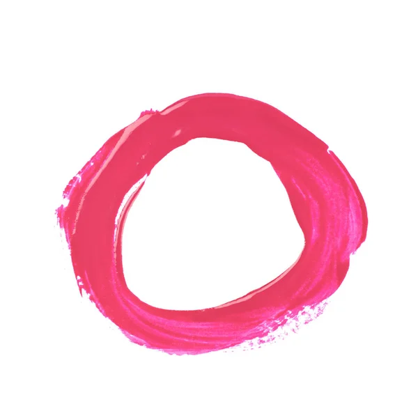 Cerchio realizzato con un tratto di vernice isolato — Foto Stock