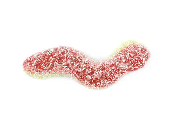 Želé červ kyselé candy, samostatný — Stock fotografie
