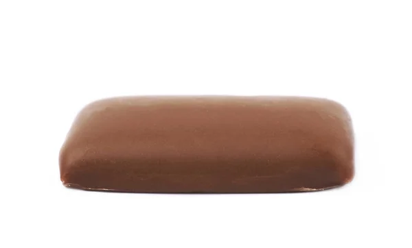 Mieszkanie czekoladowe cukierki na białym tle — Zdjęcie stockowe