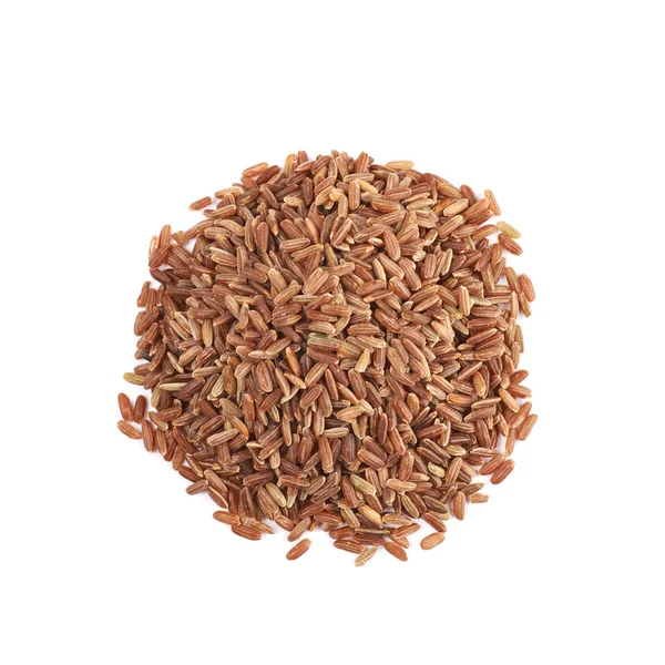 Montón de granos de arroz integral aislados — Foto de Stock