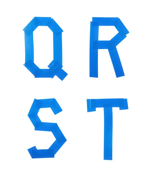 Símbolos de letras feitos de fita isolante — Fotografia de Stock