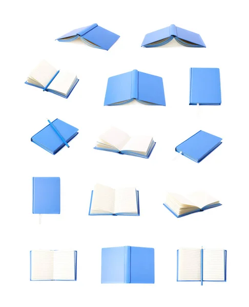 Cuaderno azul aislado — Foto de Stock