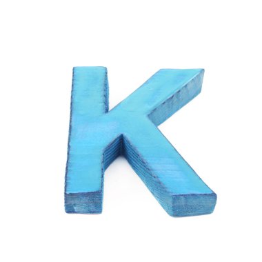 Tek Boyutlanmış ahşap harf izole