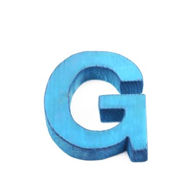 Tek Boyutlanmış ahşap harf izole