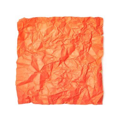 İzole tek buruşuk kağıt levha