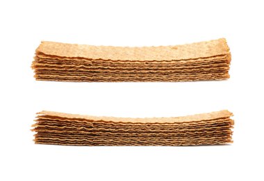 İzole gevrek ekmek fiş yığını