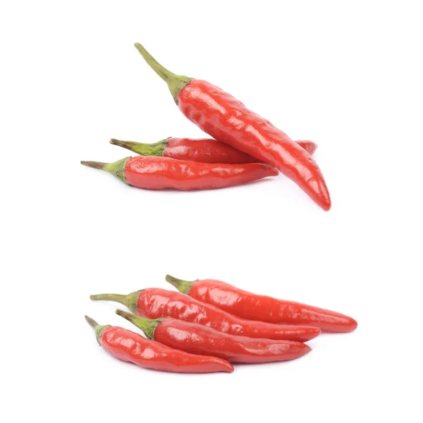 Červené italské papriky, samostatný — Stock fotografie