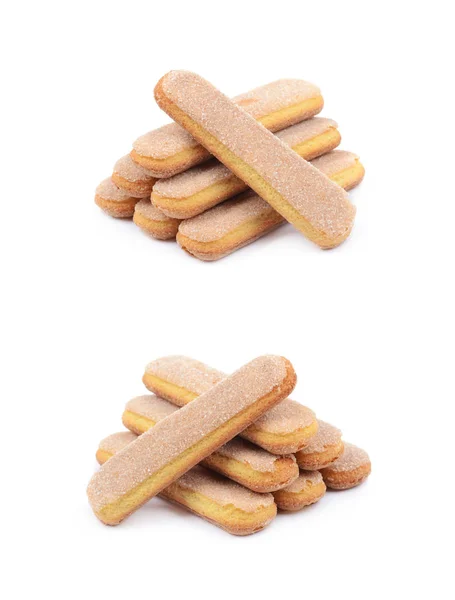 Ladyfinger savoiardi composición de galletas —  Fotos de Stock