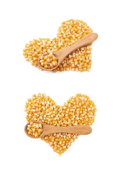 Coeur en grains de maïs — Photo