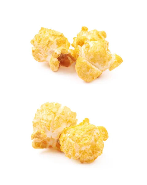 Pile of popcorn flakes isolated — Stock Photo, Image