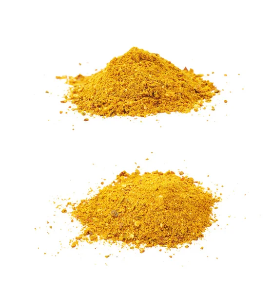 Pile of powdered curry spice isolated — Stock Photo, Image