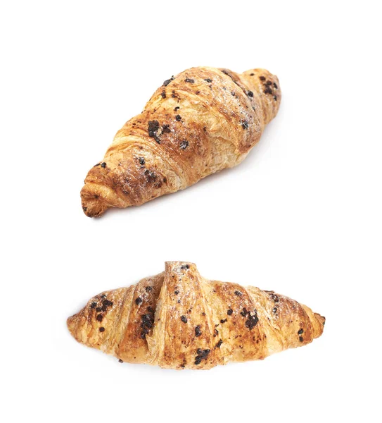 Chocolate croissant pastry isolated — Stock Photo, Image