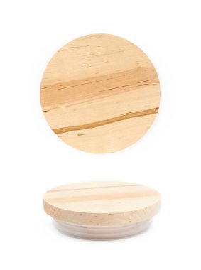 İzole yuvarlak ahşap uç