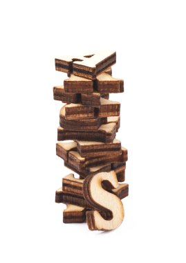 Harfler izole kazık Ahşap oyma