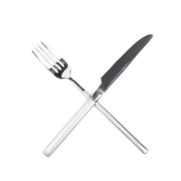 Δείπνο σύνθεση μαχαίρι και πιρούνι — Φωτογραφία Αρχείου