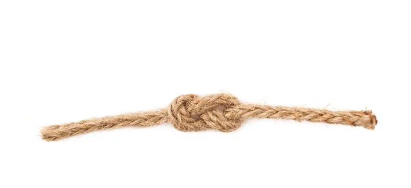 Knot on a rope string isolated — Stock Photo, Image