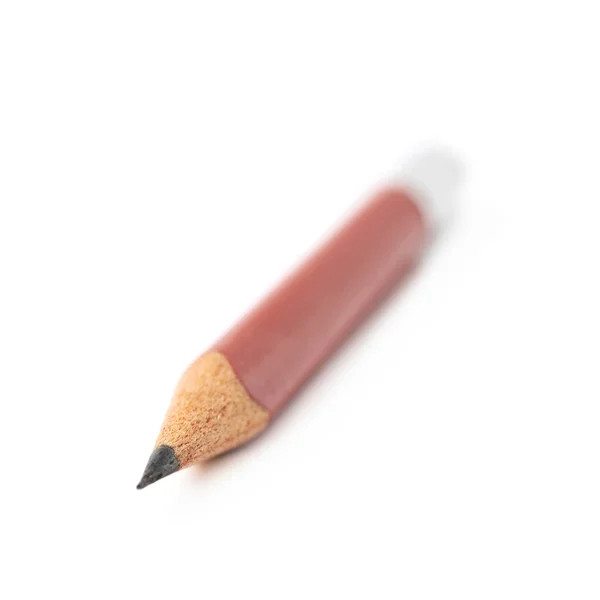 Well worn red pencil isolated — Stock Photo, Image