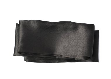 Saten kumaş izole katlanmış şerit