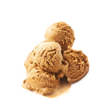 Dondurma topları izole yığını