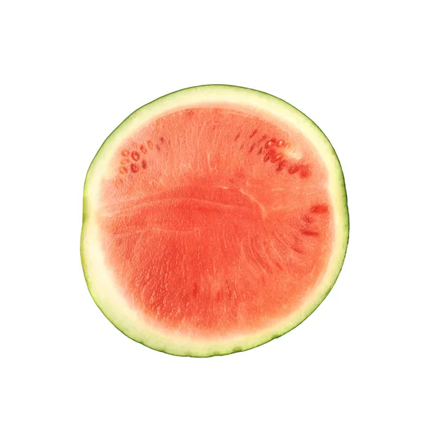 Metade de uma melancia isolada — Fotografia de Stock