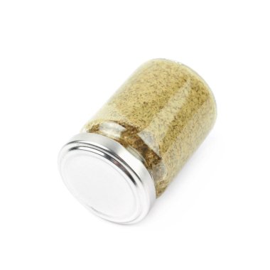 İtalyan pesto izole Cam Kavanoz