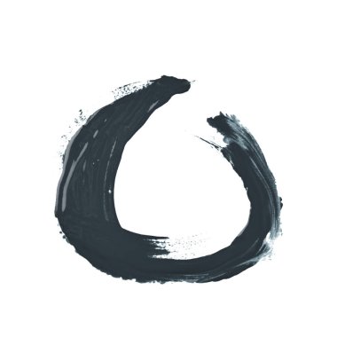 İzole bir boya vuruş ile yapılmış daire