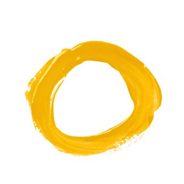 İzole bir boya vuruş ile yapılmış daire