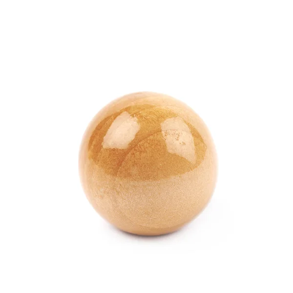 Singola sfera di legno isolata — Foto Stock