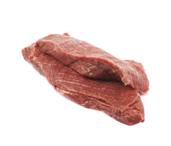 Mucchio di carne bovina fette isolate — Foto Stock