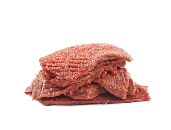 Zarte Scheibe Rindfleisch isoliert — Stockfoto