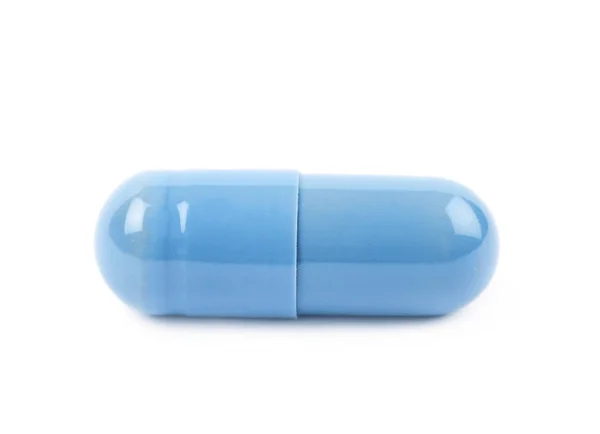 Single softgel capsule pill isolated — Stock Photo, Image