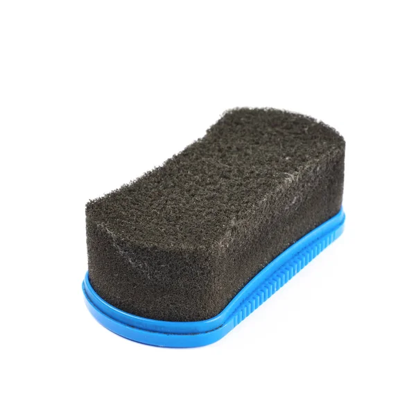 Black shoe polish sponge isolated — Stock Photo, Image