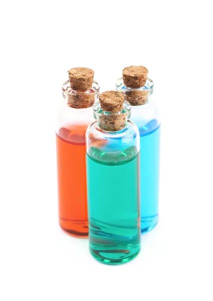 Samenstelling van een paar glazen flesjes — Stockfoto