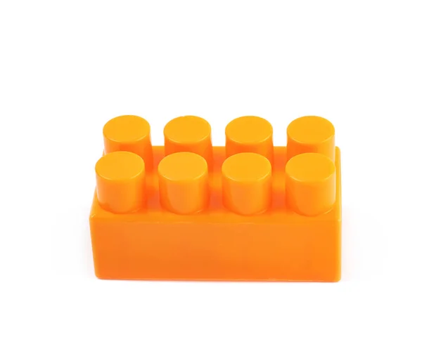 Blocco costruzione singolo giocattolo isolato — Foto Stock