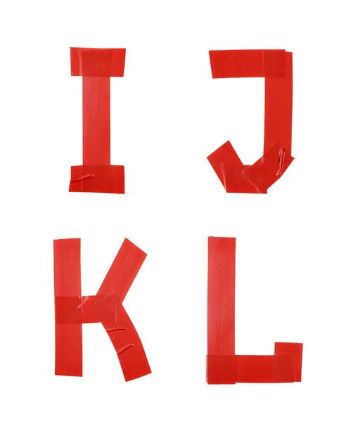 Symboles de lettre en bande isolante — Photo