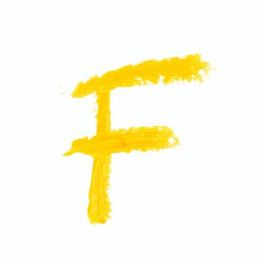 İzole tek abc harf sembol